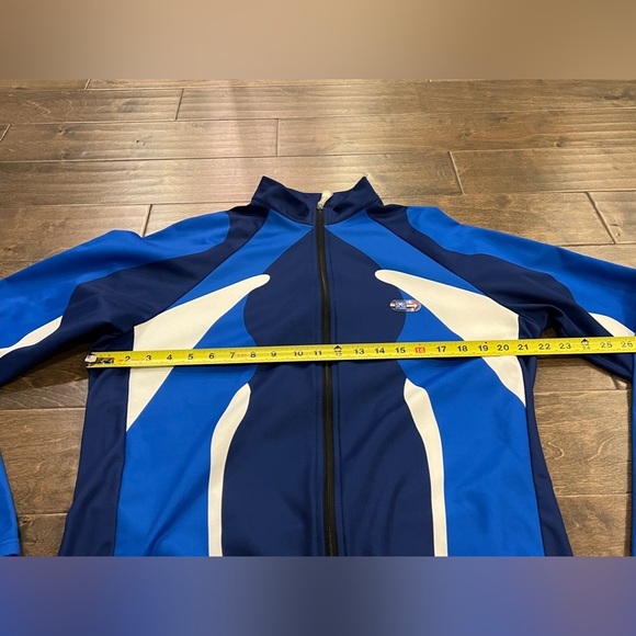 SMS Santini Mens Blue White Full Zip Cycling Jersey Size 4XL 56. - Picture 8 of 10
